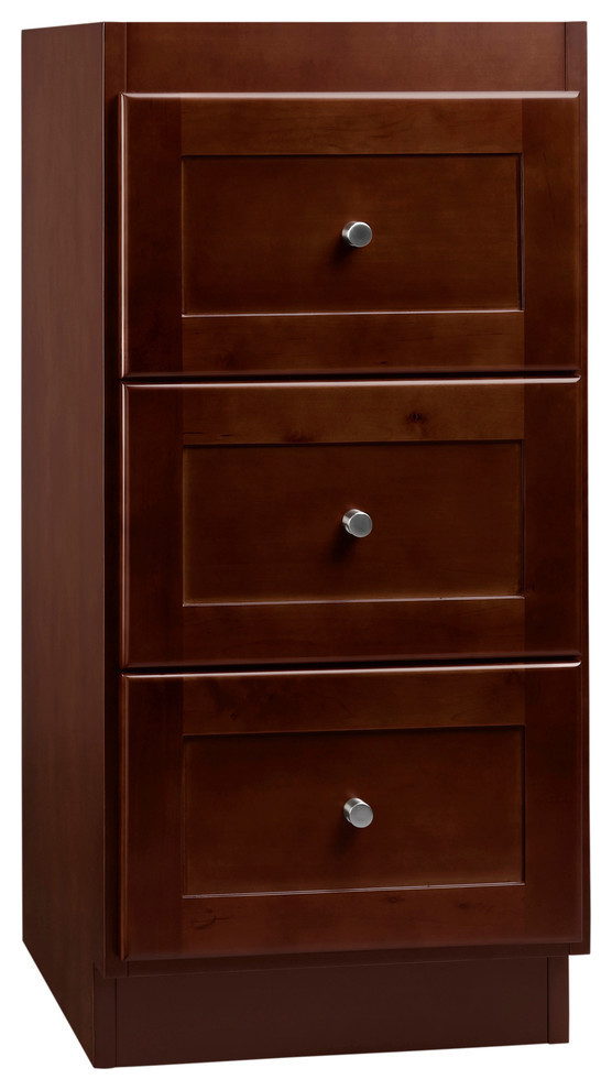 Ronbow Essentials Shaker 15" Freestanding Bathroom Storage Drawer, Dark