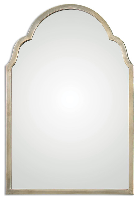Brayden Petite Silver Arch Mirror, Tova Antique Silver Wall Mirror