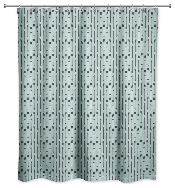Blue Arrows Pattern Shower Curtain Contemporary Shower Curtains by Designs Direct Houzz