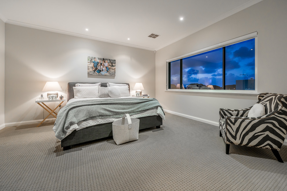 Inspiration for a contemporary bedroom in Perth.