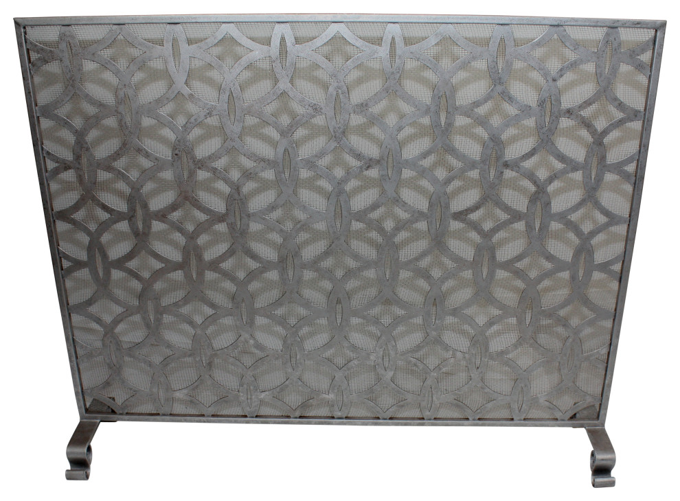Silver Fireplace Screen Transitional Fireplace Screens by Dr. Livingstone, I Presume Houzz