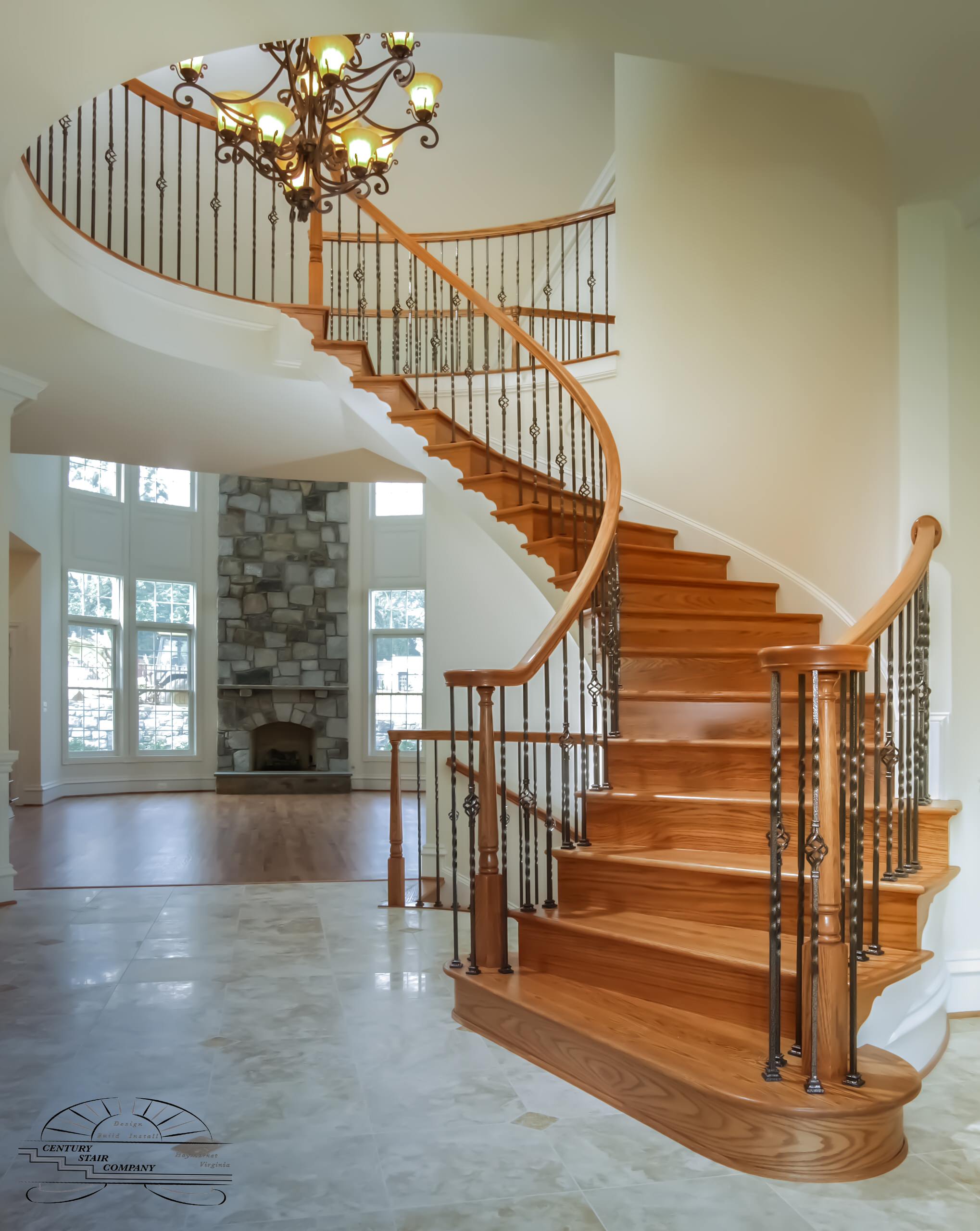 14_Entryway Transformation – Spiral Freestanding Staircase, Gainesville VA 20155