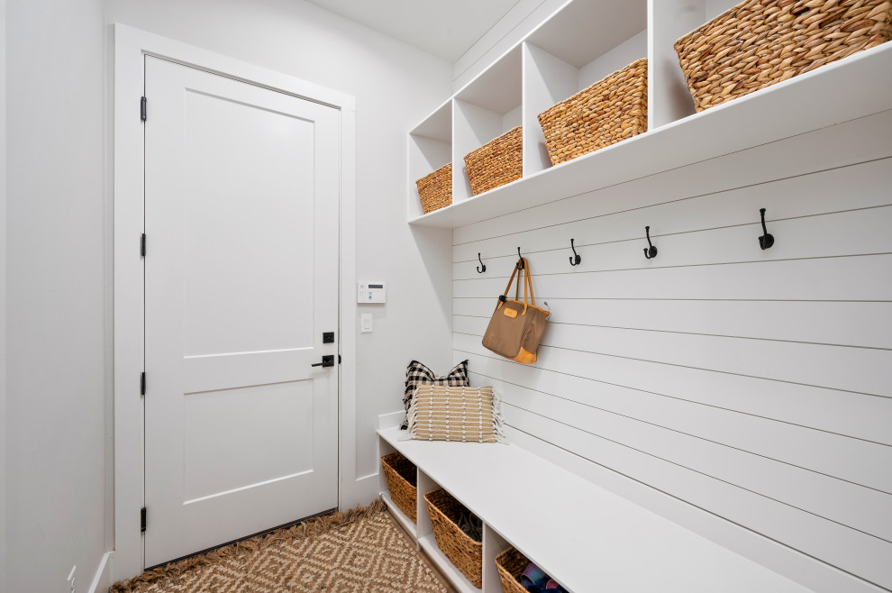 Inspiration for a transitional entryway remodel in Austin