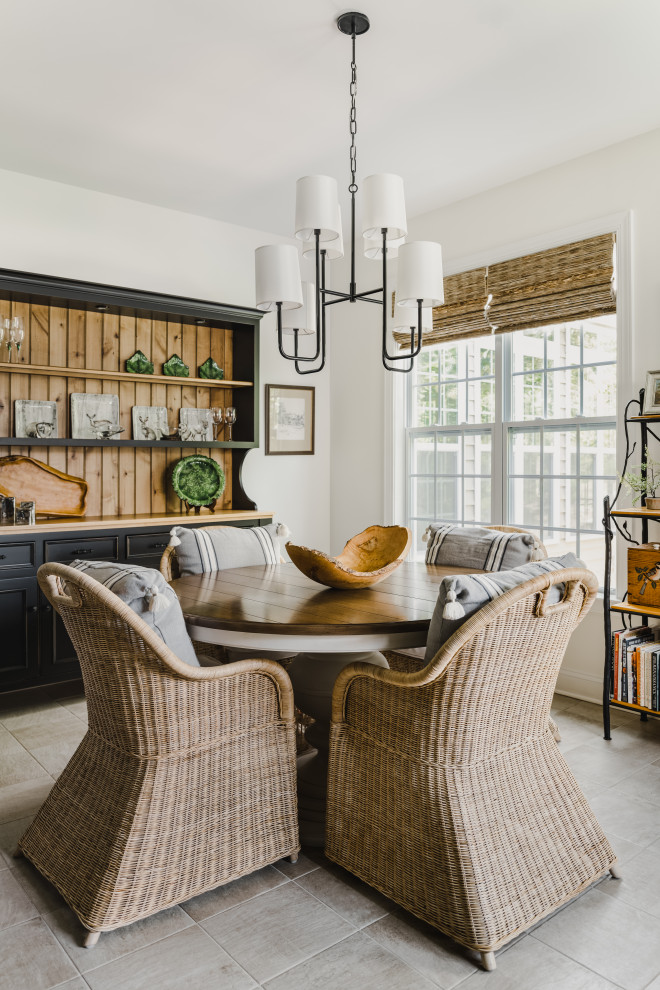 Maine Cottage Inspired Remodel - Farmhouse - Dining Room - Charlotte ...
