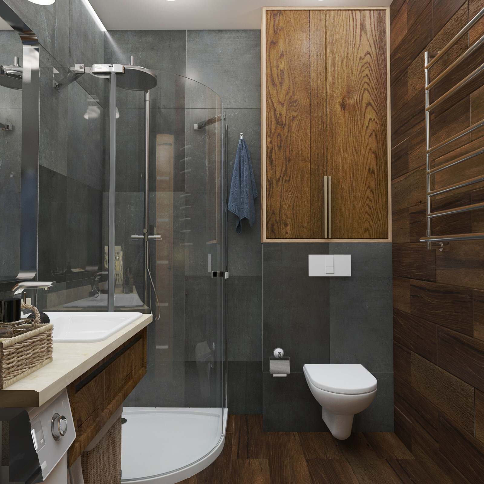 Проект двухуровневой квартиры  в стиле Лофт (135 кв м)