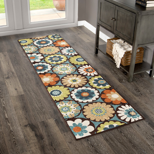 Orian Veranda Indoor/Outdoor Vissage Gemstone Area Rug, Teal