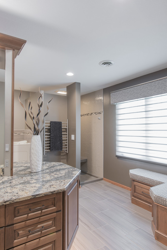 Inspiration for a large transitional master bathroom remodel