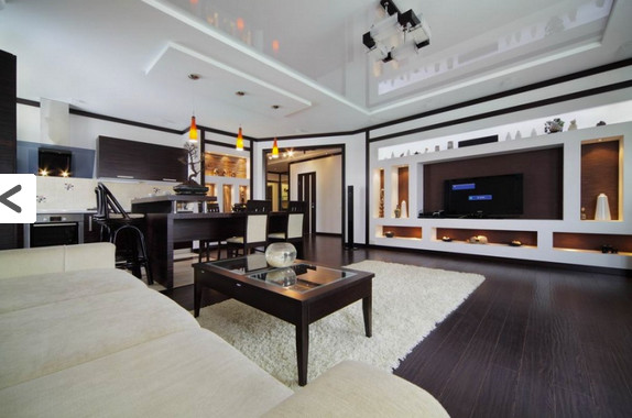 Интерьер 3-хкомнатной квартиры-студии