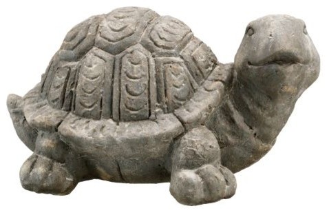 Happy Tortoise Statue 14 5 Beach Style Garden Statues And