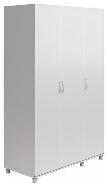 Systembuild Evolution Lory 3 Door Wardrobe with Clothing Rod in Dove Gray
