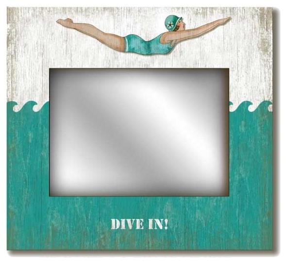 Red Horse "Retro Dive Girl" Sign Wall Art, 24"x22"
