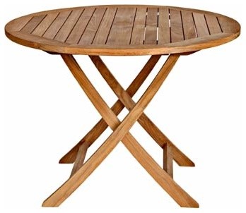 folding table cambridge round outdoor teak dining houzz cafe patio birds three