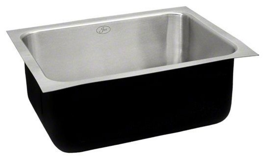 Just Single Bowl Undermount Outdoor Sink, With Integra Flow 11x14x7.5