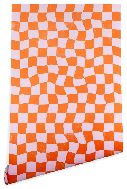Avenie Warped Checkerboard Wallpaper