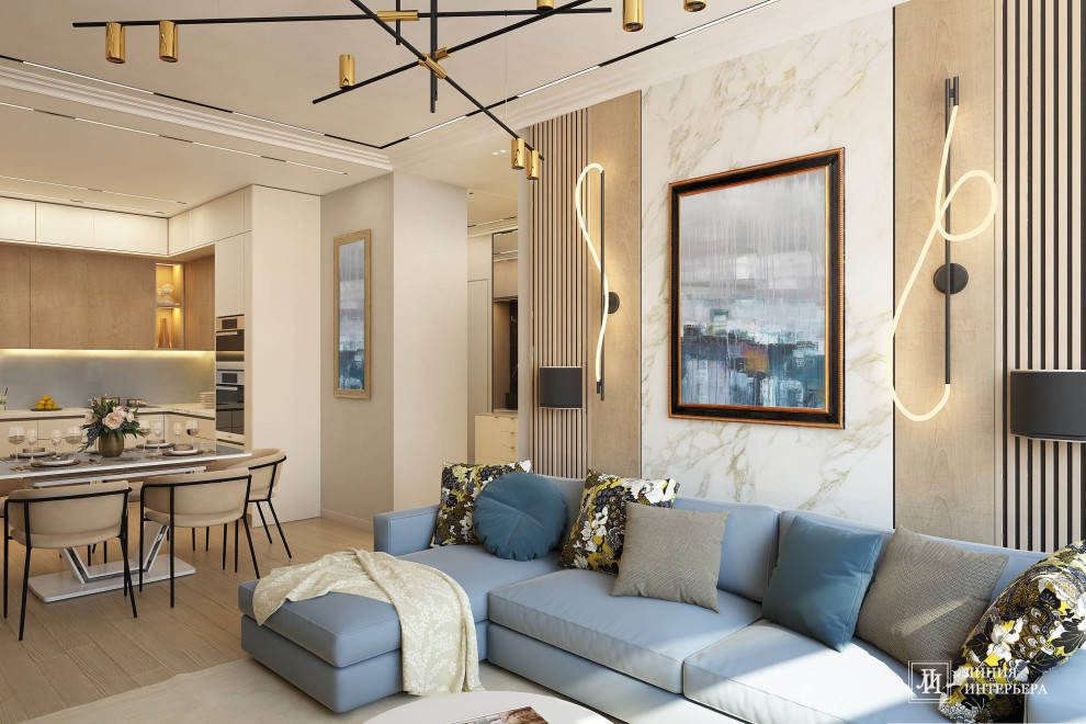 Дизайн интерьера 3-х комнатной квартиры в ЖК Триколор