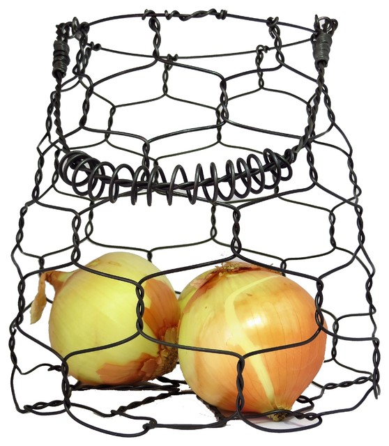 Decorative Wire Basket Farmhouse Vintage Style Handmade