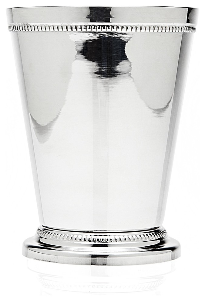 Beaded Mint Julep Cup 4.25", Gold Traditional Cocktail Glasses by