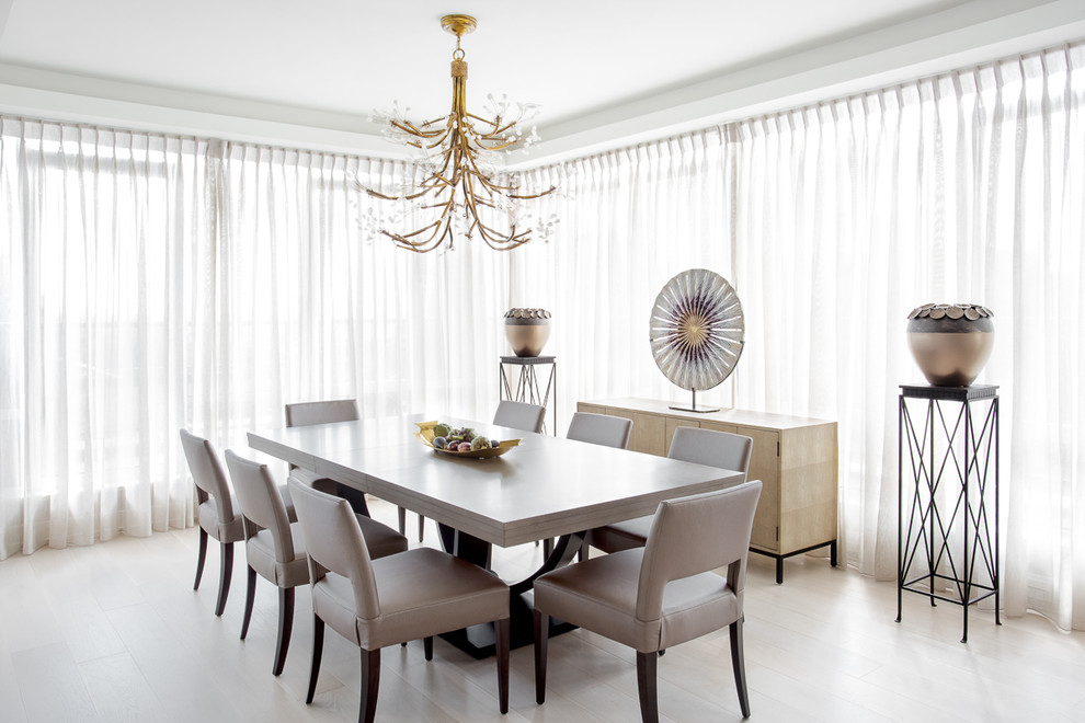Photo of a contemporary dining room in Montreal.