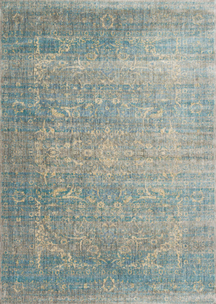 Loloi Anastasia Af10 Light Blue/Mist 9'6"x13' Rug, 9'6"x13