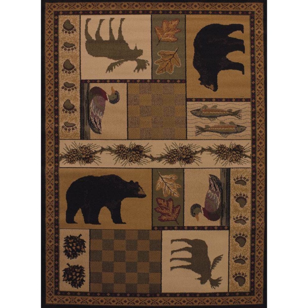 United Weavers Affinity 75003743 Pine Montage Rug Rustic Area Rugs
