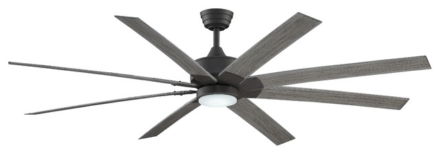 Levon 72 Ceiling Fan Matte Greige With Weathered Wood Blades