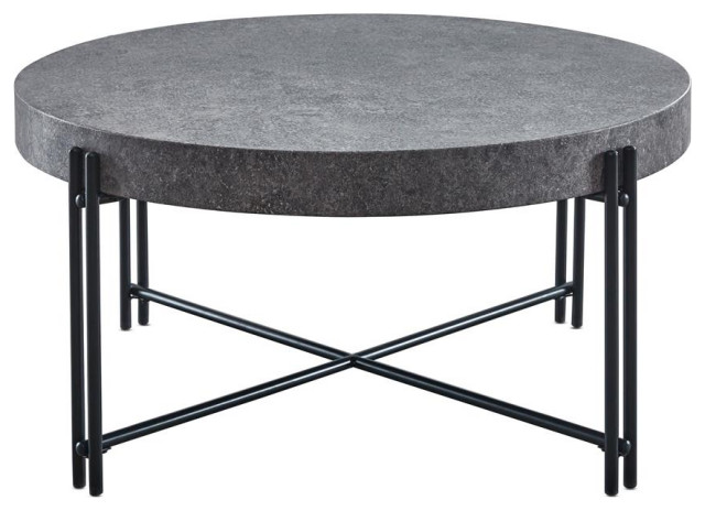 Steve Silver Morgan Round Cocktail Table - Industrial ...