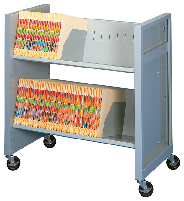 Two Tier Metal Rolling Mobile File Cart for Letter/Legal Size Office Supplies 