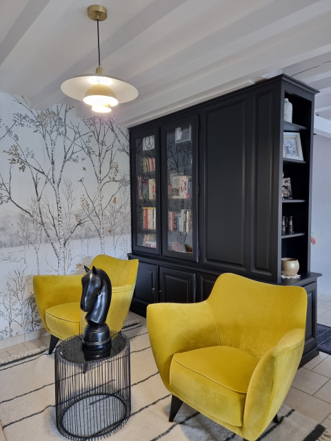 R&eacute;novation totale d'une pi&egrave;ce de vie de 90m2 contemporary-vardagsrum