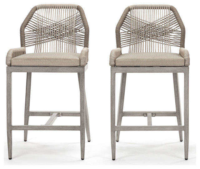 UFE, 2Pieces Indoor/Outdoor Weather Proof Bar Stool, Bar Stool 30" Bar