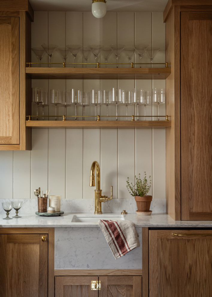 Inspiration for a timeless home bar remodel in Seattle