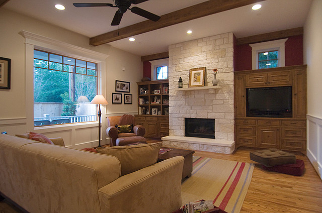 Cape Cod meets Craftsman traditional-games-room
