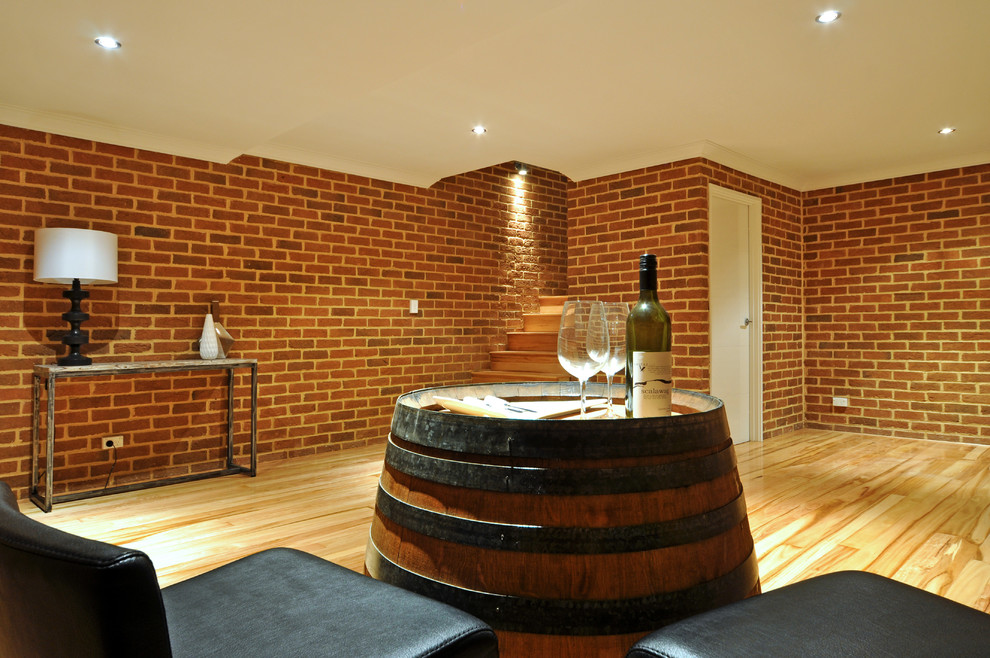 Inspiration for a contemporary basement in Perth.
