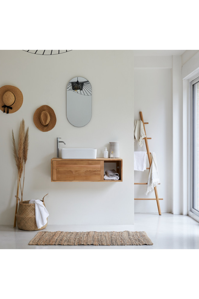 Teak Modern WallMounted Sink Tikamoon Basic Transitional