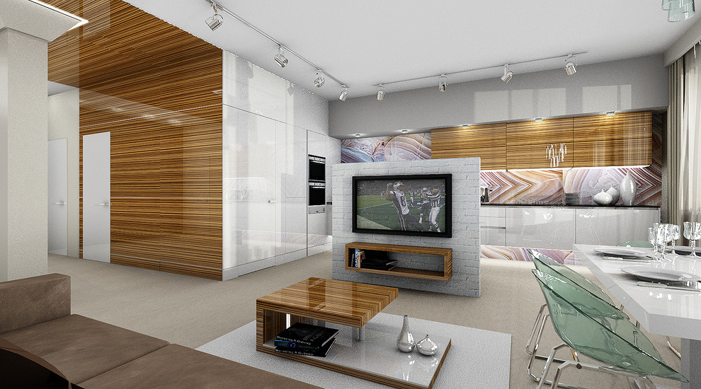 Кухня Contura и гостиная