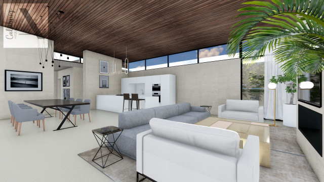 CASA CON BARCA modern-living-room