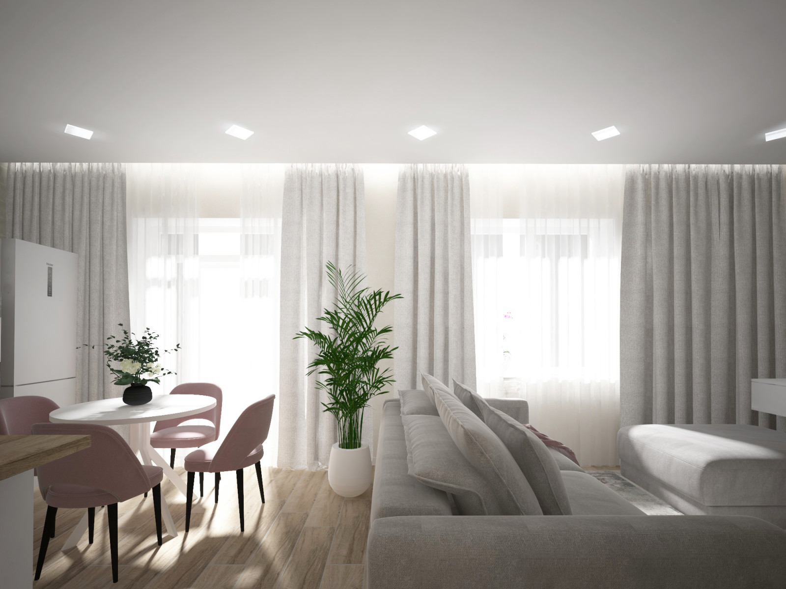 Кухня-гостиная в частном доме