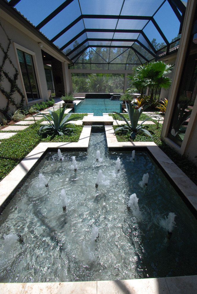 Example of a transitional pool design in Miami
