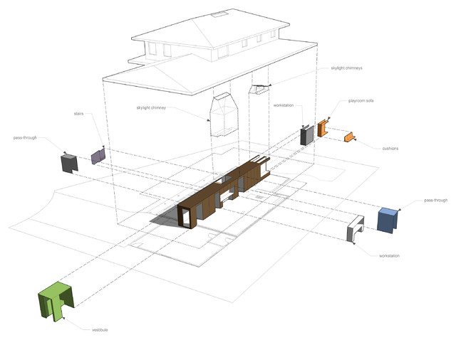 Exploded Perspective Drawing modern