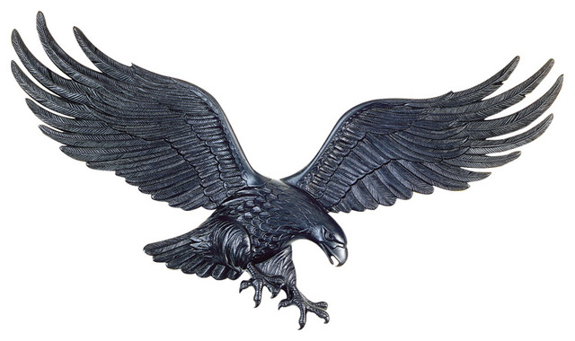 36" Wall Eagle, Black