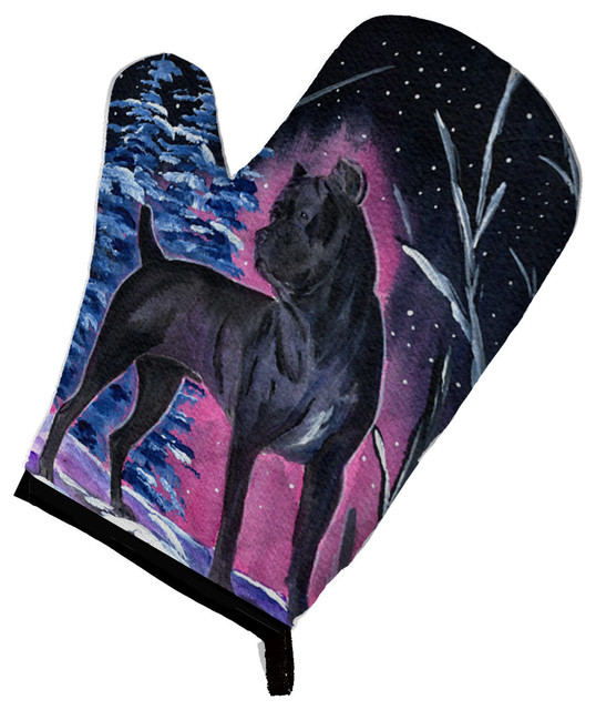 Starry Night Cane Corso Oven Mitt Contemporary Oven Mitts And Pot Holders By The Store