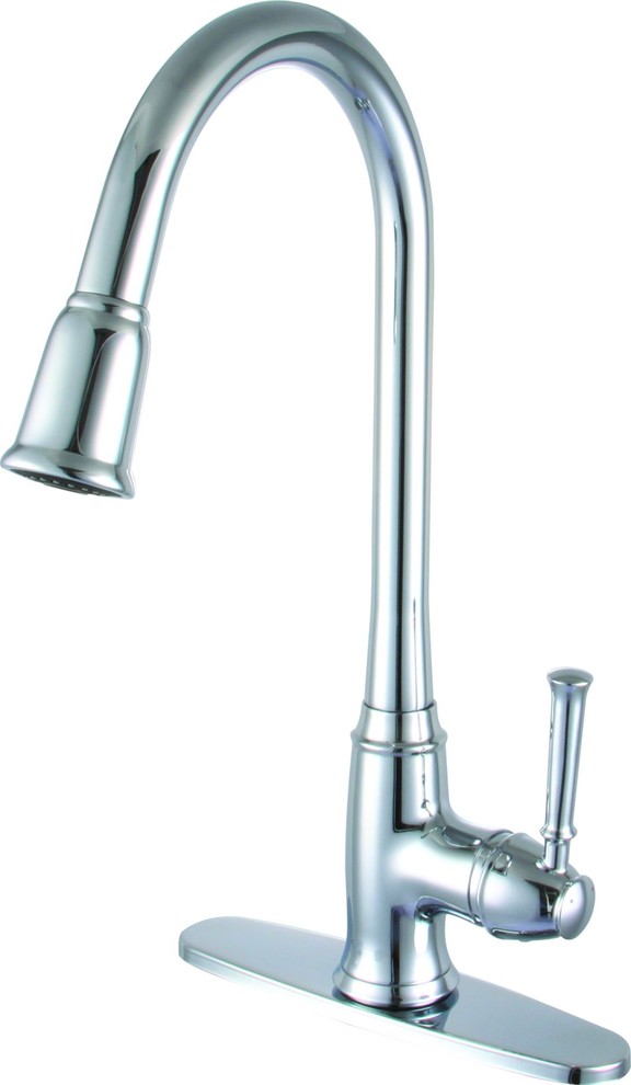 Yosemite Home Decor Single Handle Kitchen Faucet, Chrome, YPH56U80PC