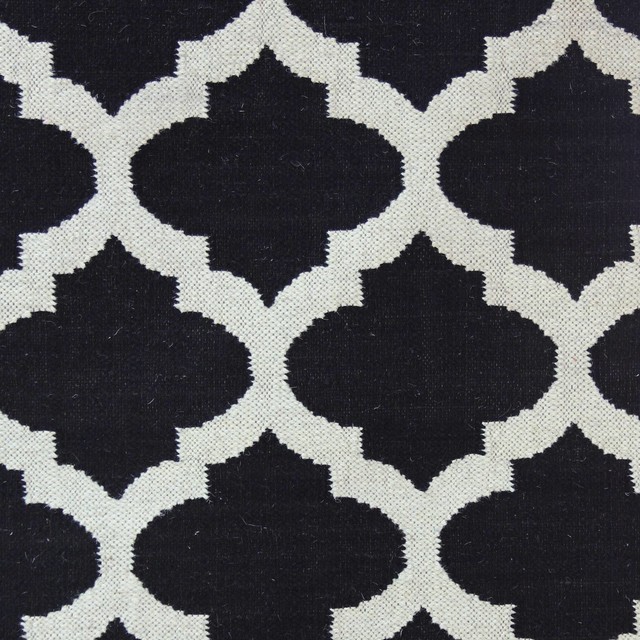 Palace Tiles Wool Dhurrie Rug, 5x8