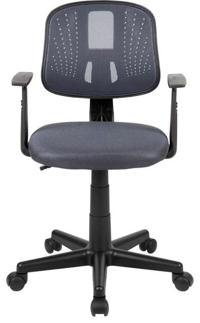 Flash Fundamentals Mid-Back Padded Task Office Chair with Arms