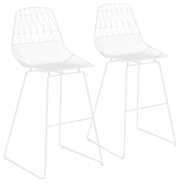 Brody Bar Chair, Set of 2 White