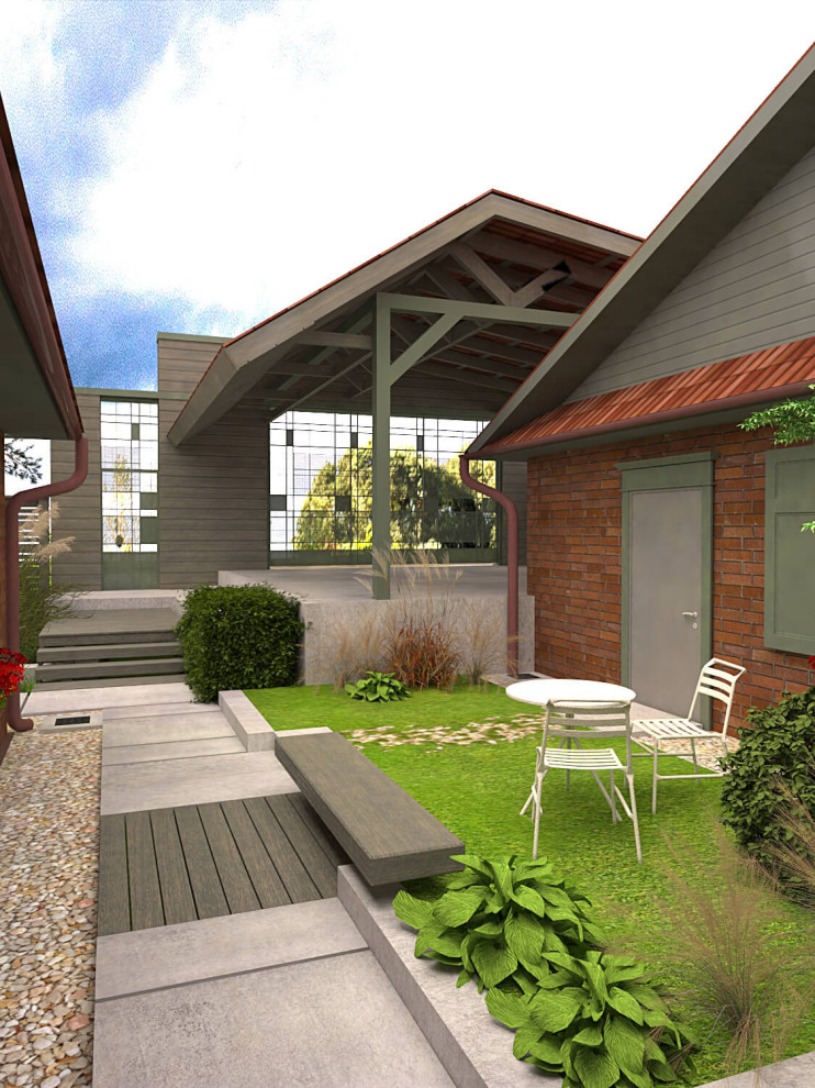 Внутренний двор коттеджа