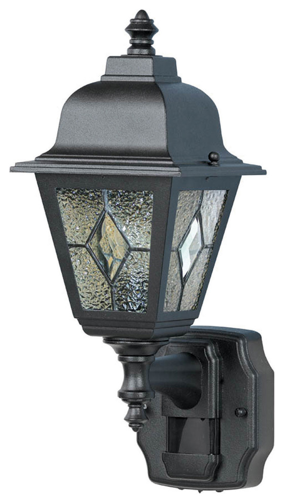 Heathco HZ-4395-BK 180 Deg Black Classic Cottage Style Motion Decorative Light