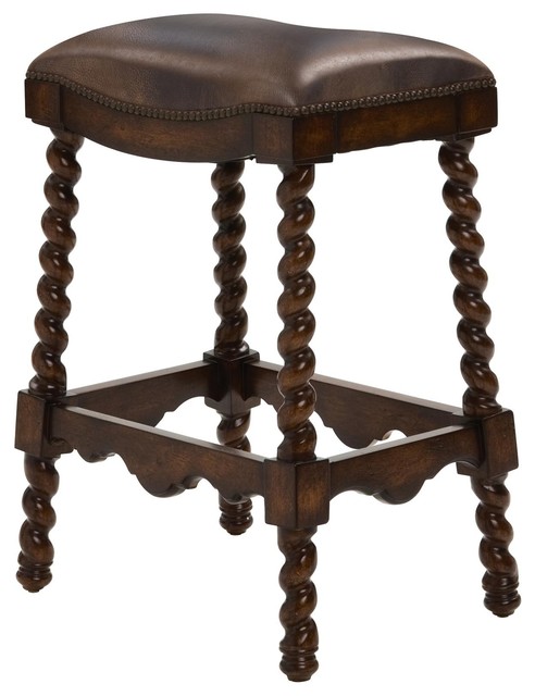 Coventry Barstool, Dark Leather