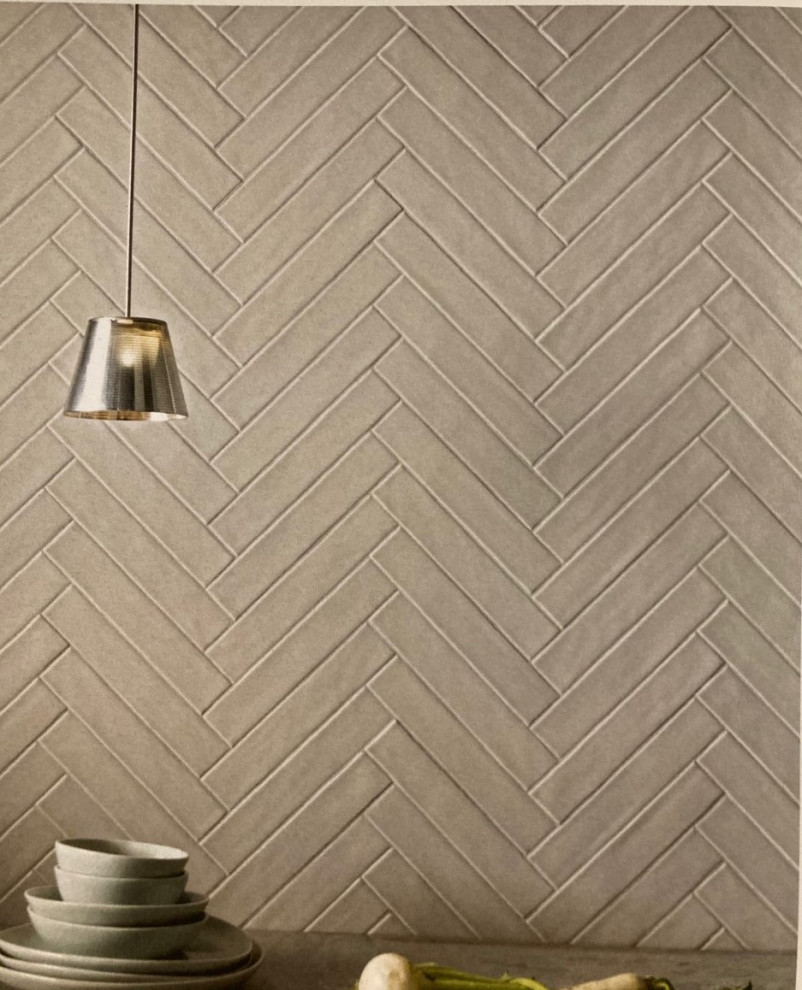 Kitchen Backsplash Tile Where/how to end herringbone tile