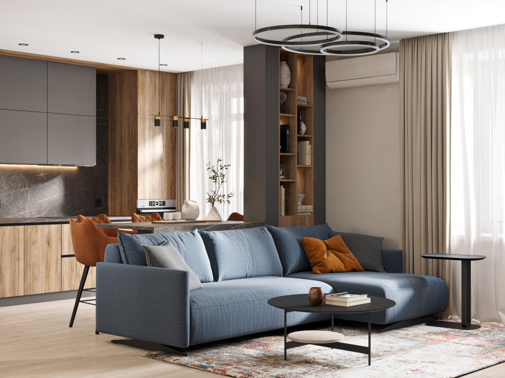 2-комнатная квартира для семейной пары в современном стиле