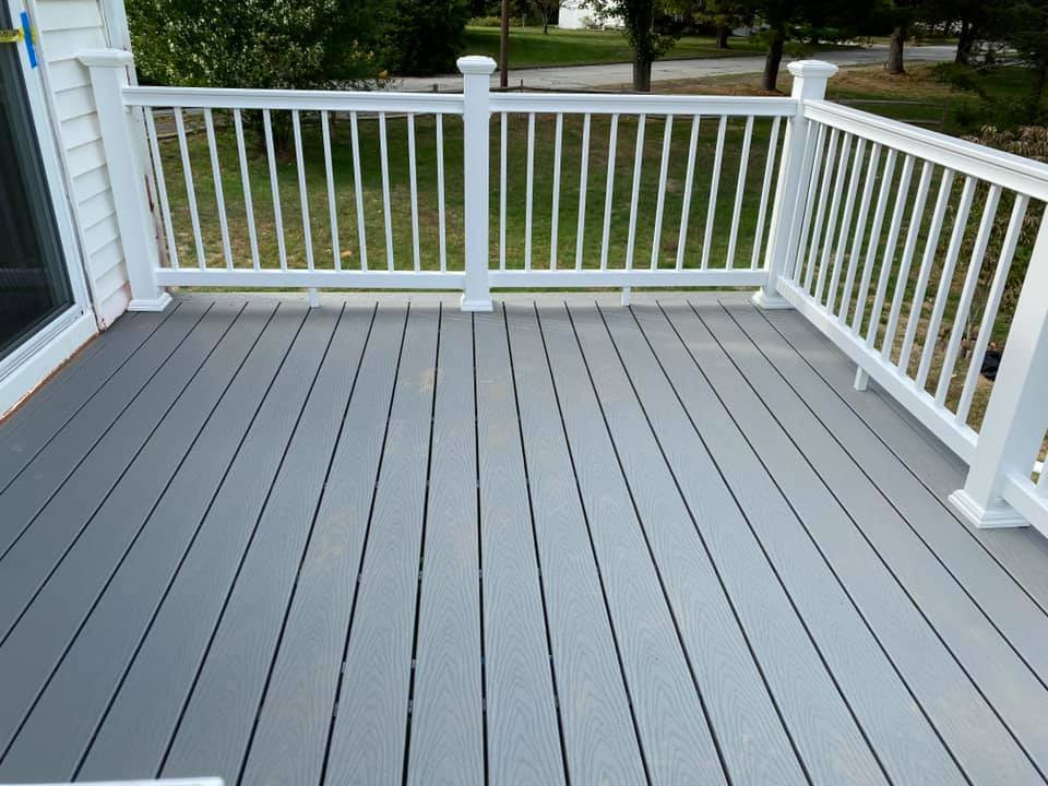 Deck - mid-sized backyard second story deck idea in Boston with no cover